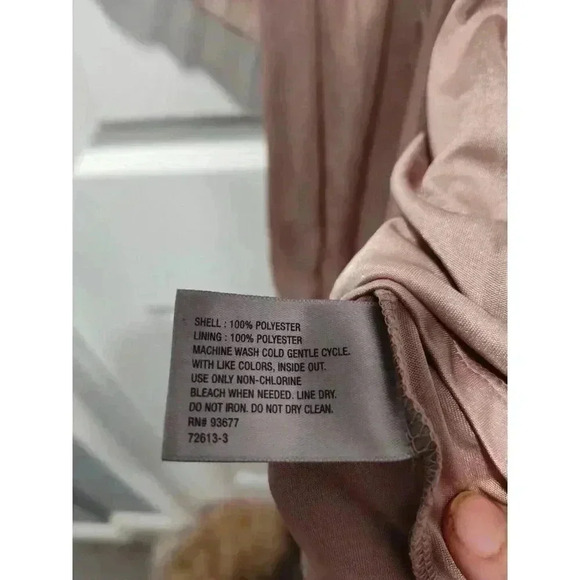 Worthington Shimmer Champagne Sleeveless High Neck Pleated Halter Blouse Top XL - Picture 6 of 10